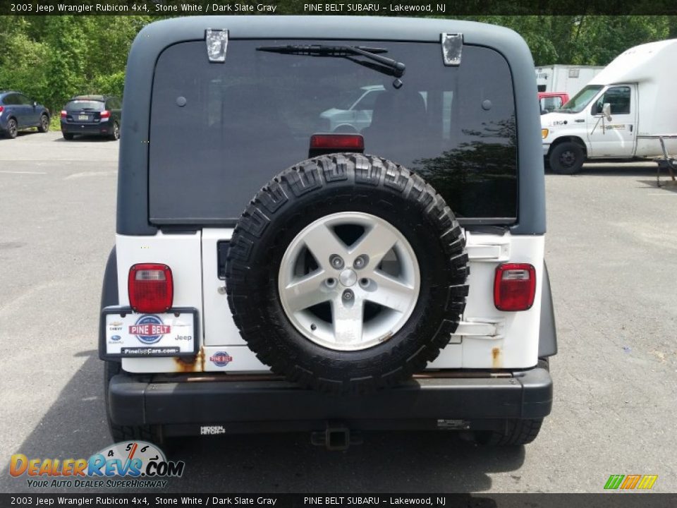2003 Jeep Wrangler Rubicon 4x4 Stone White / Dark Slate Gray Photo #8