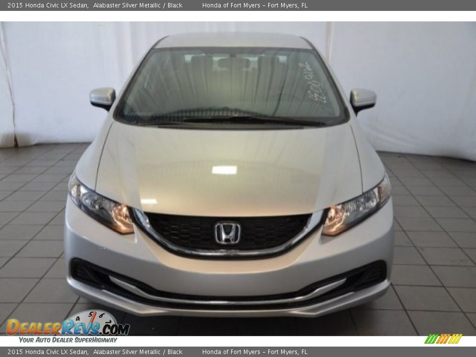 2015 Honda Civic LX Sedan Alabaster Silver Metallic / Black Photo #2