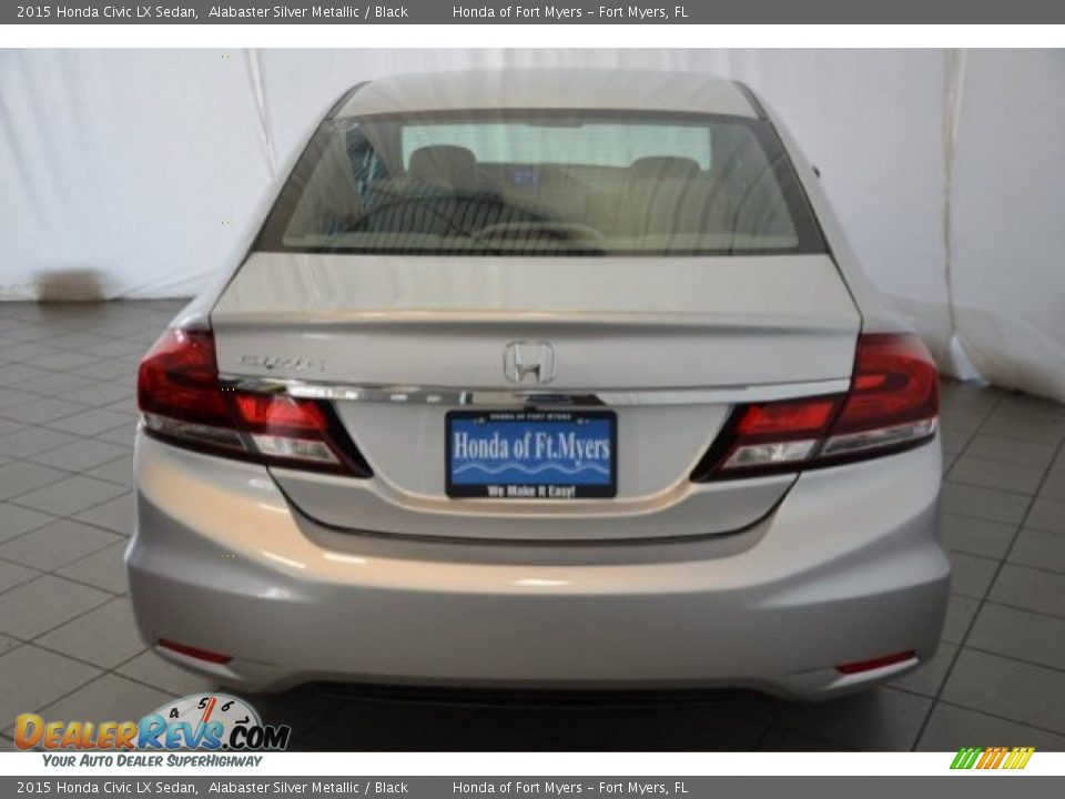 2015 Honda Civic LX Sedan Alabaster Silver Metallic / Black Photo #6