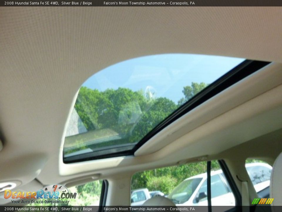 2008 Hyundai Santa Fe SE 4WD Silver Blue / Beige Photo #2