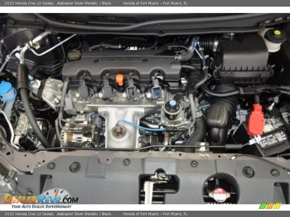 2015 Honda Civic LX Sedan Alabaster Silver Metallic / Black Photo #21