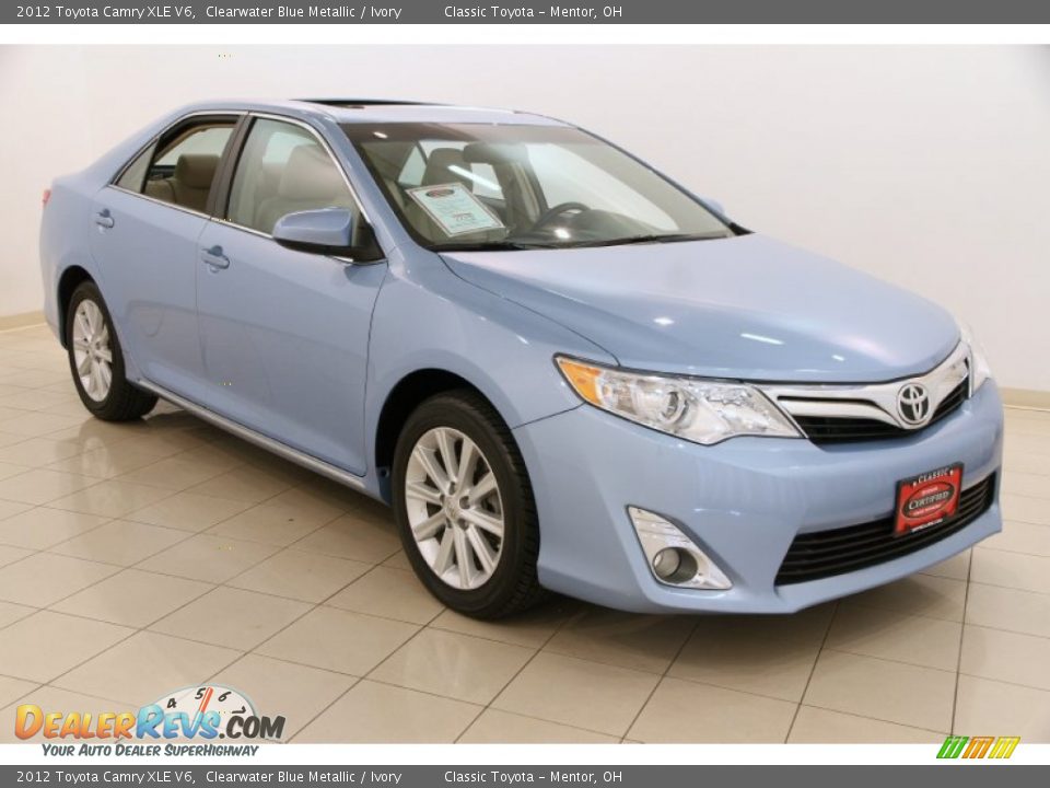 2012 Toyota Camry XLE V6 Clearwater Blue Metallic / Ivory Photo #1
