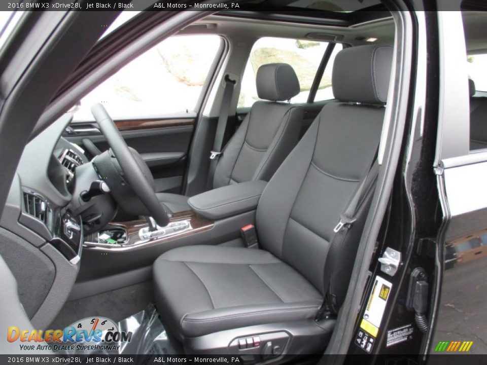 Black Interior - 2016 BMW X3 xDrive28i Photo #13