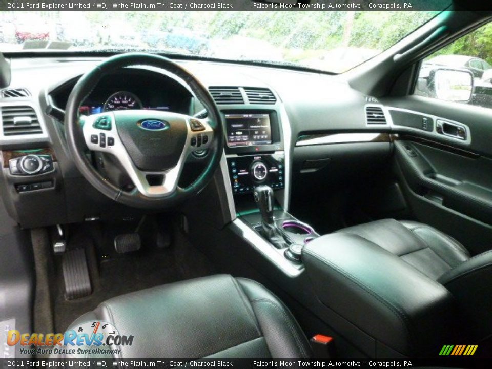 2011 Ford Explorer Limited 4WD White Platinum Tri-Coat / Charcoal Black Photo #19