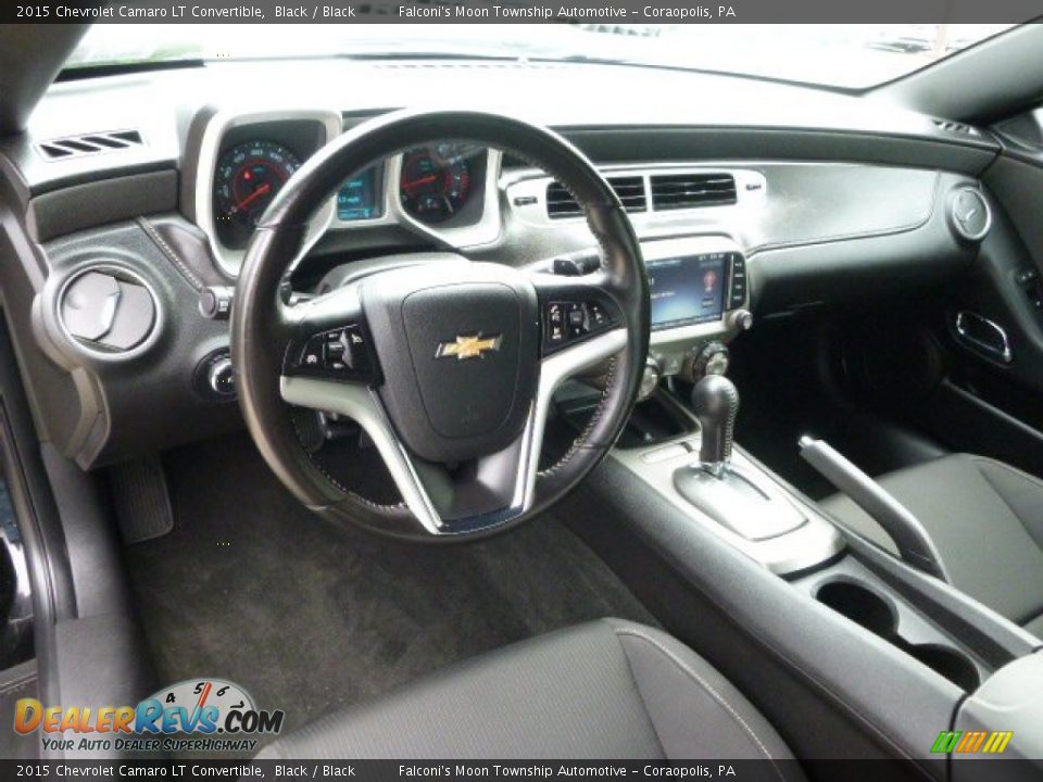 Black Interior - 2015 Chevrolet Camaro LT Convertible Photo #16