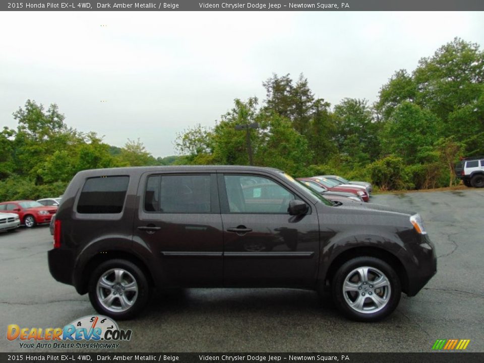 Dark Amber Metallic 2015 Honda Pilot EX-L 4WD Photo #2