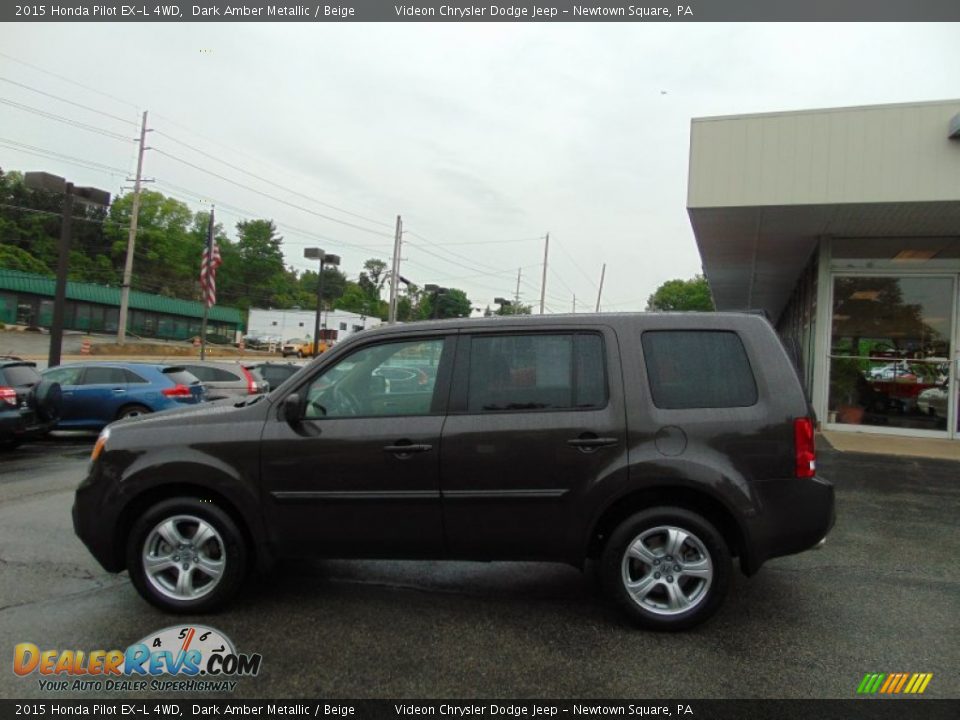 2015 Honda Pilot EX-L 4WD Dark Amber Metallic / Beige Photo #6