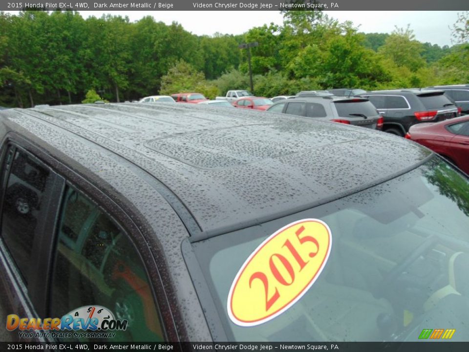 2015 Honda Pilot EX-L 4WD Dark Amber Metallic / Beige Photo #10