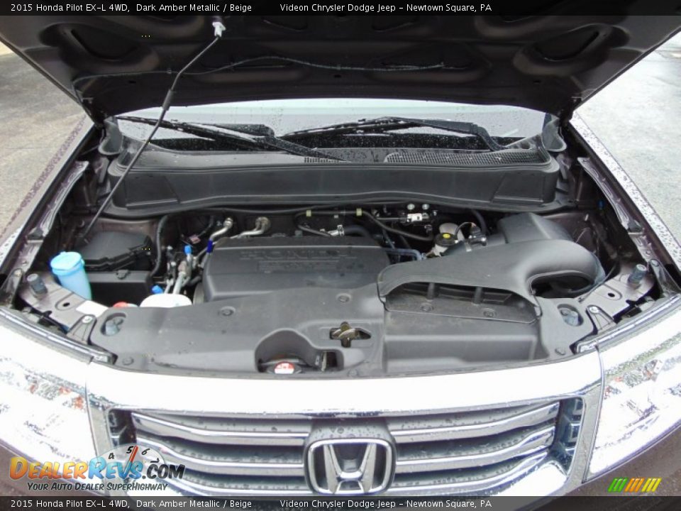 2015 Honda Pilot EX-L 4WD Dark Amber Metallic / Beige Photo #11