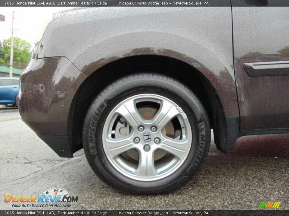 2015 Honda Pilot EX-L 4WD Dark Amber Metallic / Beige Photo #13