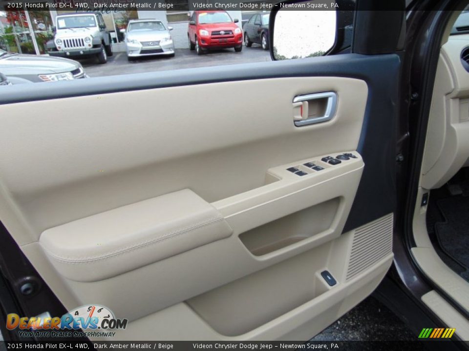 2015 Honda Pilot EX-L 4WD Dark Amber Metallic / Beige Photo #14