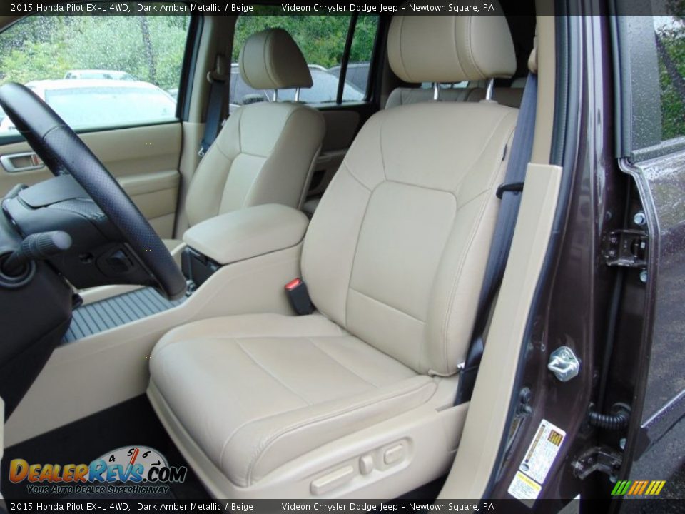 2015 Honda Pilot EX-L 4WD Dark Amber Metallic / Beige Photo #16