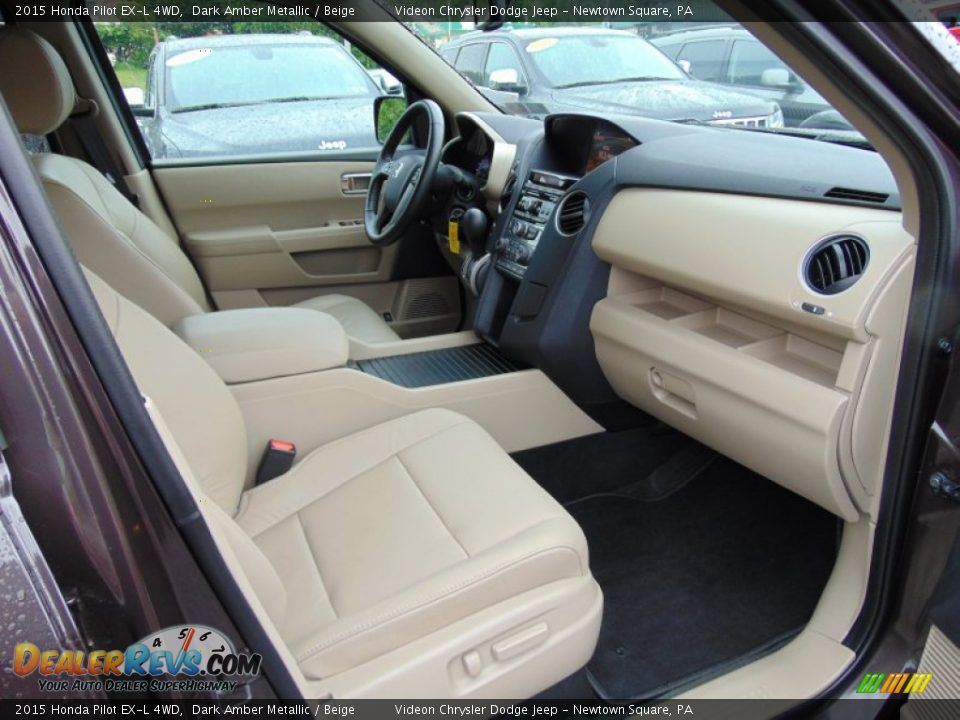 2015 Honda Pilot EX-L 4WD Dark Amber Metallic / Beige Photo #19