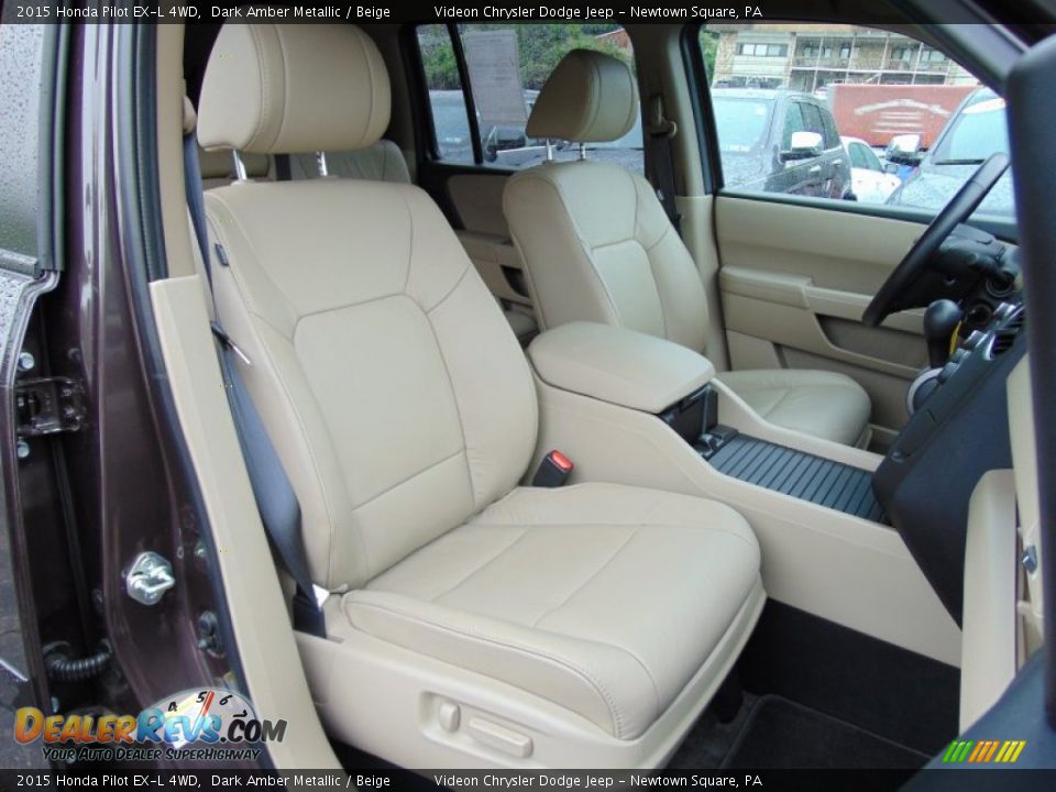 2015 Honda Pilot EX-L 4WD Dark Amber Metallic / Beige Photo #20