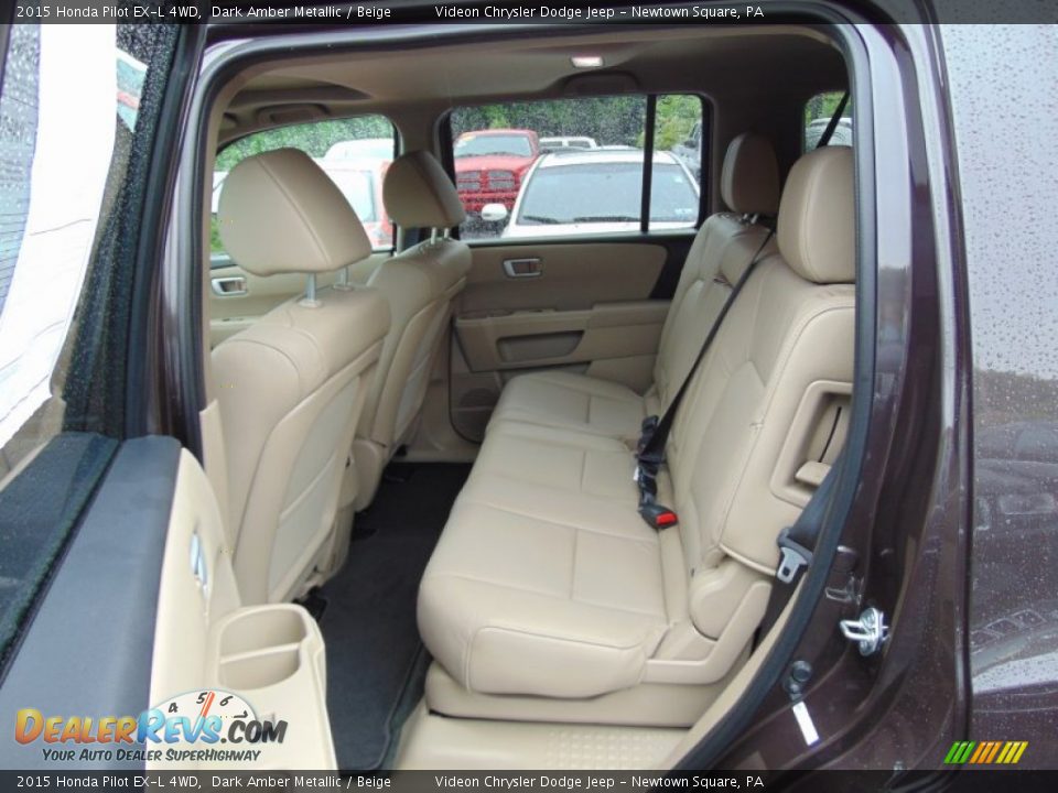 2015 Honda Pilot EX-L 4WD Dark Amber Metallic / Beige Photo #21