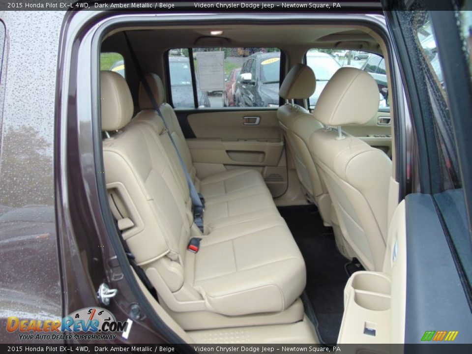 2015 Honda Pilot EX-L 4WD Dark Amber Metallic / Beige Photo #23