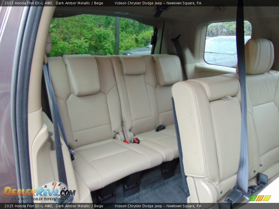 2015 Honda Pilot EX-L 4WD Dark Amber Metallic / Beige Photo #24