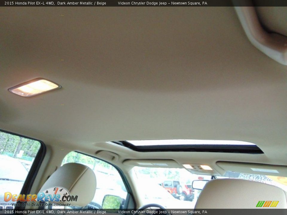 2015 Honda Pilot EX-L 4WD Dark Amber Metallic / Beige Photo #28