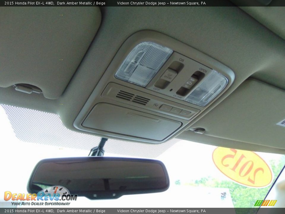 2015 Honda Pilot EX-L 4WD Dark Amber Metallic / Beige Photo #29