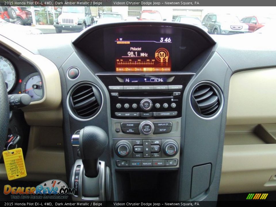 2015 Honda Pilot EX-L 4WD Dark Amber Metallic / Beige Photo #31