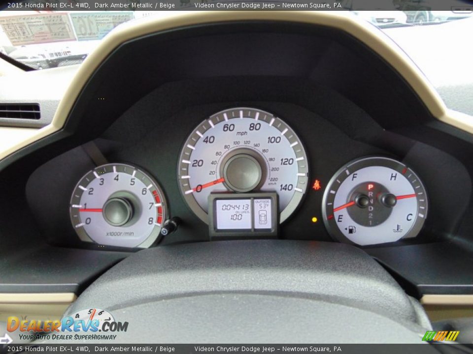 2015 Honda Pilot EX-L 4WD Dark Amber Metallic / Beige Photo #34