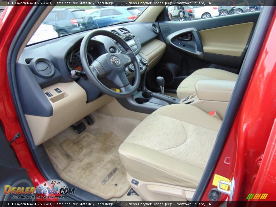 Sand Beige Interior - 2011 Toyota RAV4 V6 4WD Photo #14