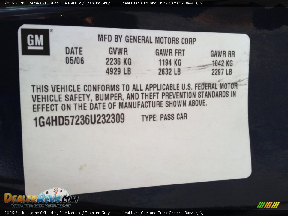 2006 Buick Lucerne CXL Ming Blue Metallic / Titanium Gray Photo #27