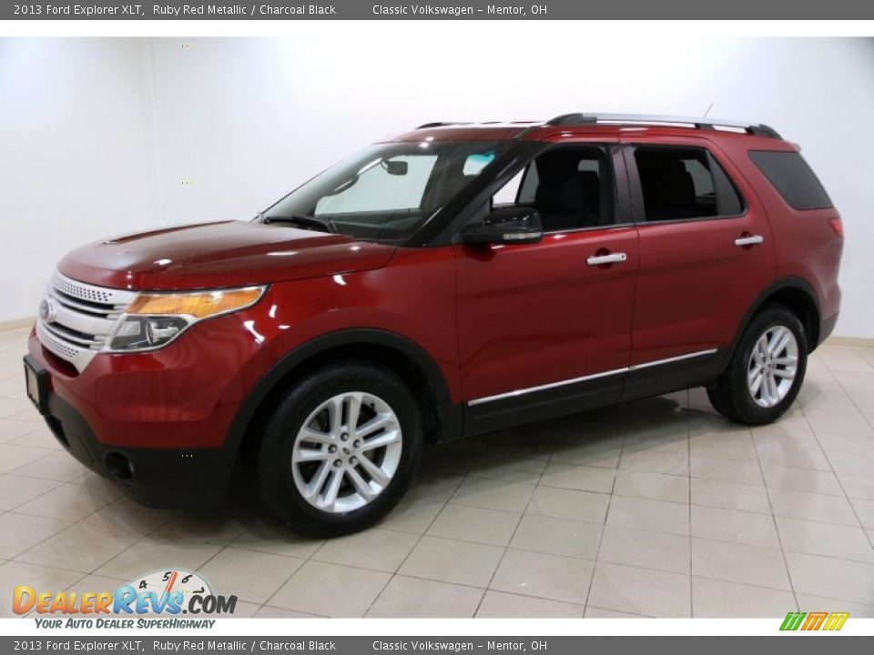 2013 Ford Explorer XLT Ruby Red Metallic / Charcoal Black Photo #3