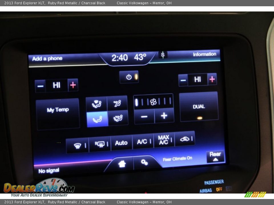 2013 Ford Explorer XLT Ruby Red Metallic / Charcoal Black Photo #11