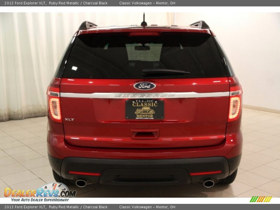 2013 Ford Explorer XLT Ruby Red Metallic / Charcoal Black Photo #17