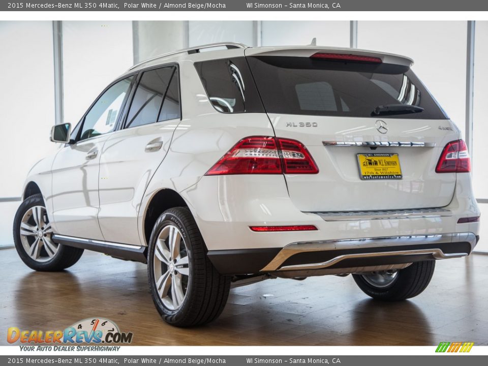 2015 Mercedes-Benz ML 350 4Matic Polar White / Almond Beige/Mocha Photo #3