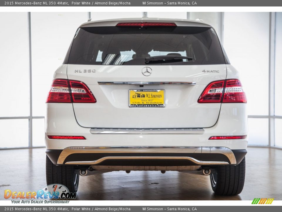 2015 Mercedes-Benz ML 350 4Matic Polar White / Almond Beige/Mocha Photo #4