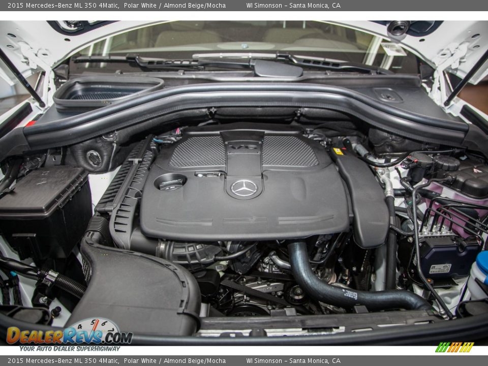 2015 Mercedes-Benz ML 350 4Matic Polar White / Almond Beige/Mocha Photo #9