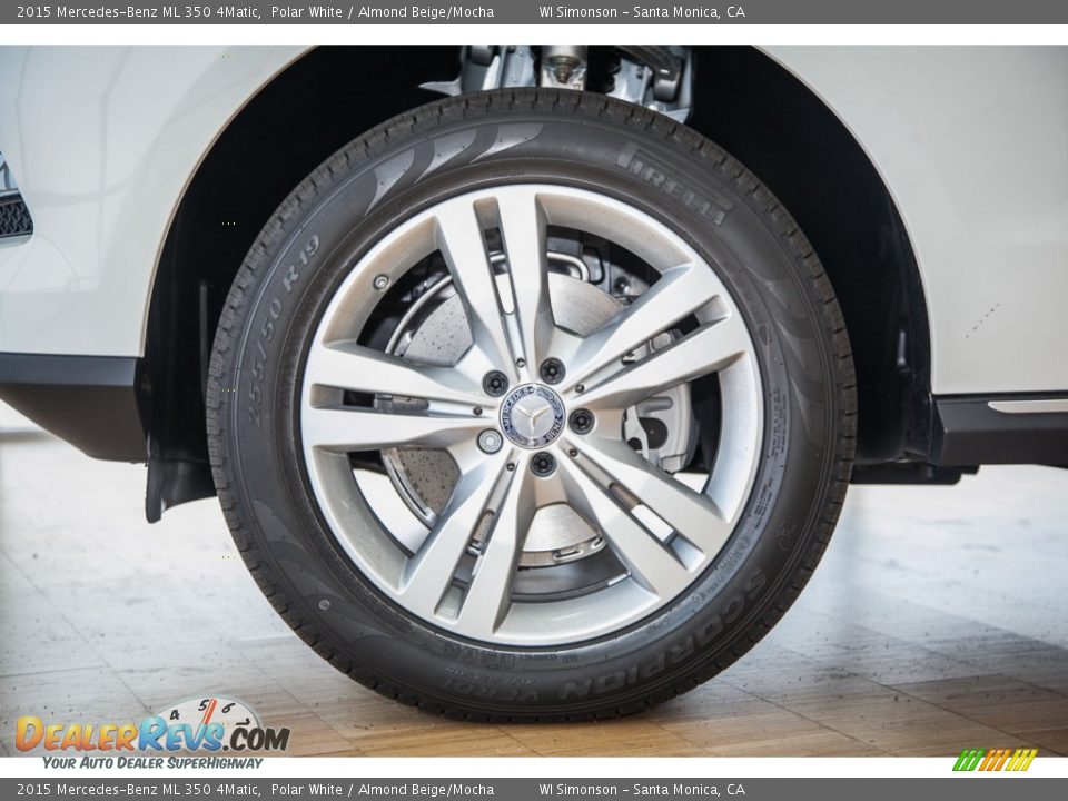 2015 Mercedes-Benz ML 350 4Matic Polar White / Almond Beige/Mocha Photo #10