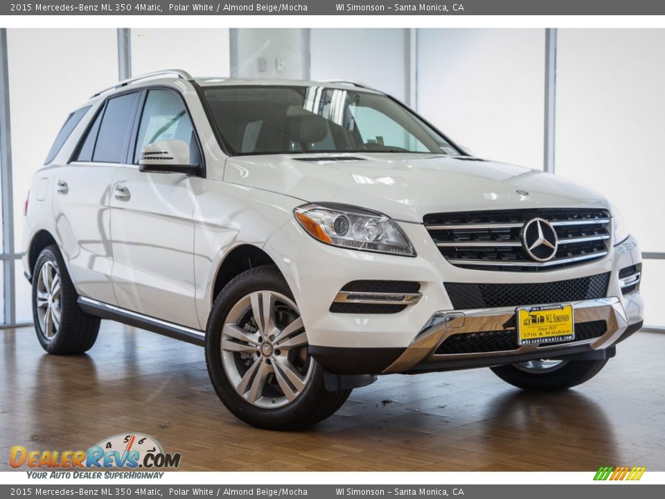 2015 Mercedes-Benz ML 350 4Matic Polar White / Almond Beige/Mocha Photo #12