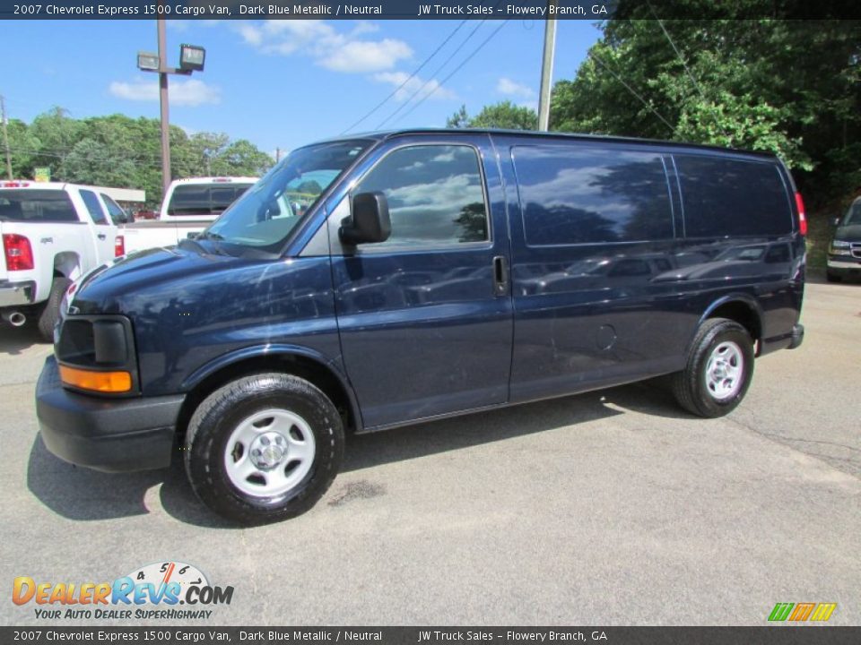 2007 Chevrolet Express 1500 Cargo Van Dark Blue Metallic / Neutral Photo #3