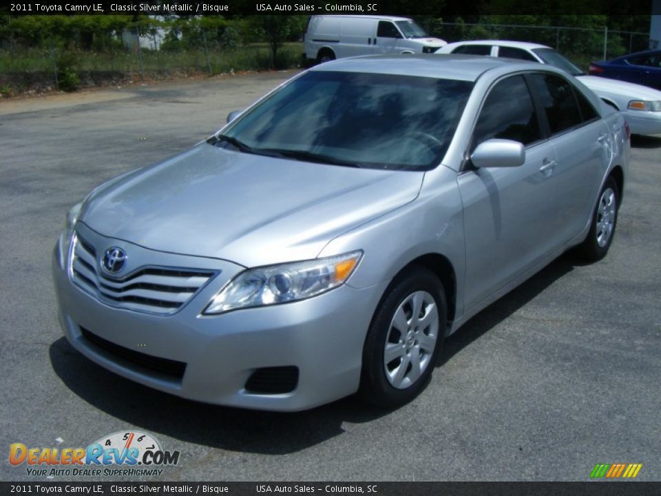 2011 Toyota Camry LE Classic Silver Metallic / Bisque Photo #1