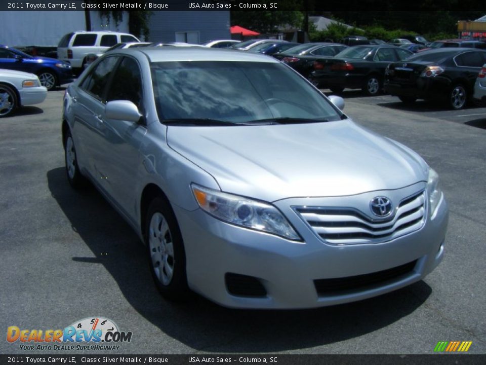 2011 Toyota Camry LE Classic Silver Metallic / Bisque Photo #2