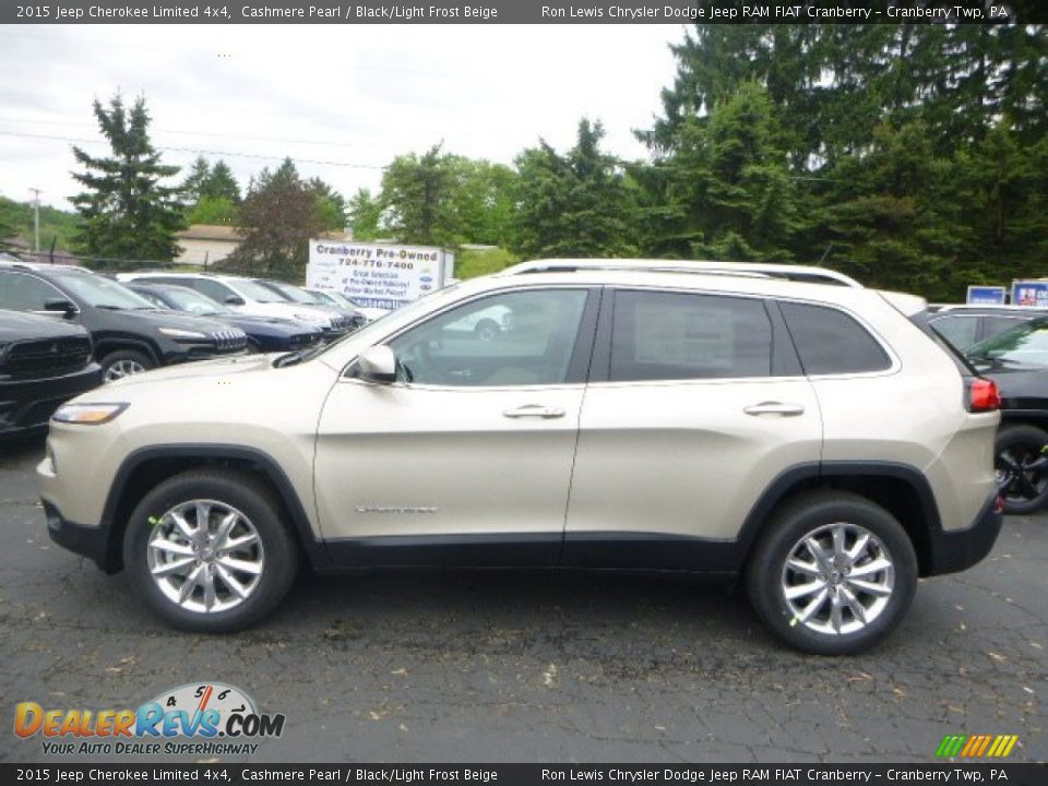 2015 Jeep Cherokee Limited 4x4 Cashmere Pearl / Black/Light Frost Beige Photo #2