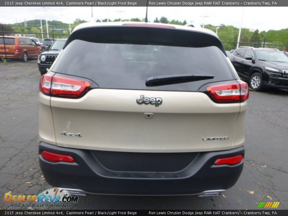 2015 Jeep Cherokee Limited 4x4 Cashmere Pearl / Black/Light Frost Beige Photo #4