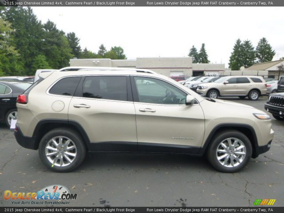 2015 Jeep Cherokee Limited 4x4 Cashmere Pearl / Black/Light Frost Beige Photo #6