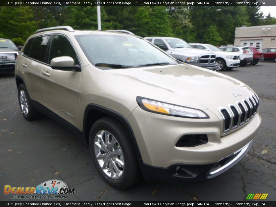 2015 Jeep Cherokee Limited 4x4 Cashmere Pearl / Black/Light Frost Beige Photo #8