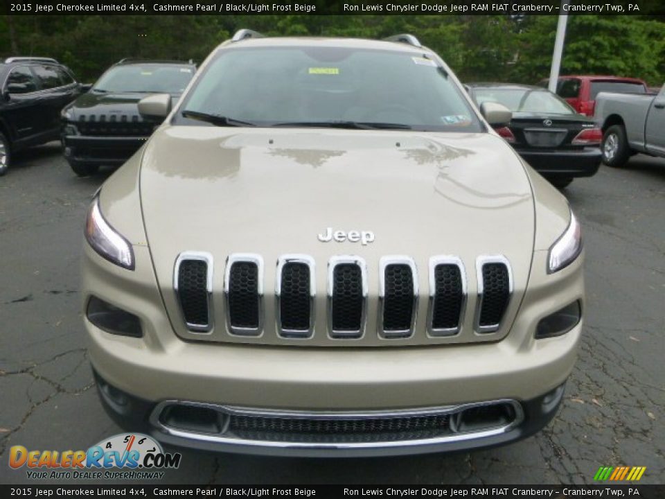 2015 Jeep Cherokee Limited 4x4 Cashmere Pearl / Black/Light Frost Beige Photo #9