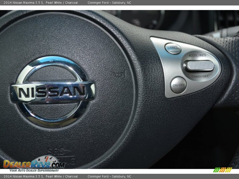 2014 Nissan Maxima 3.5 S Pearl White / Charcoal Photo #25