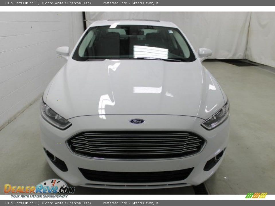 2015 Ford Fusion SE Oxford White / Charcoal Black Photo #2