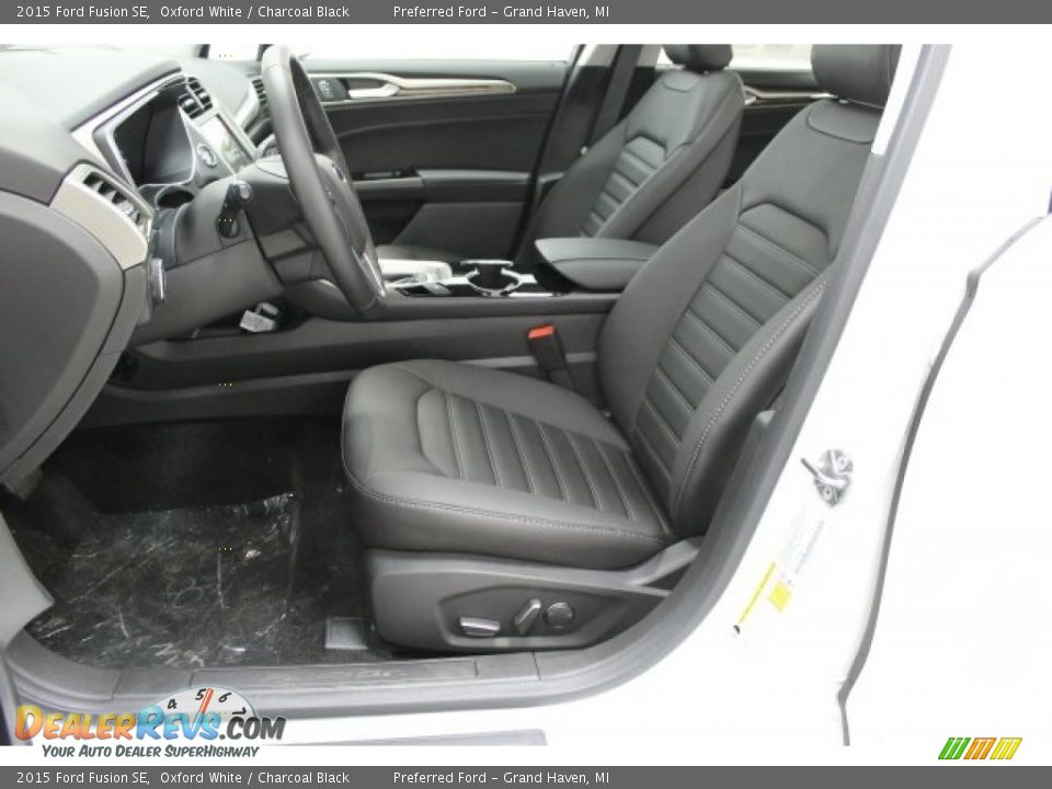 2015 Ford Fusion SE Oxford White / Charcoal Black Photo #7