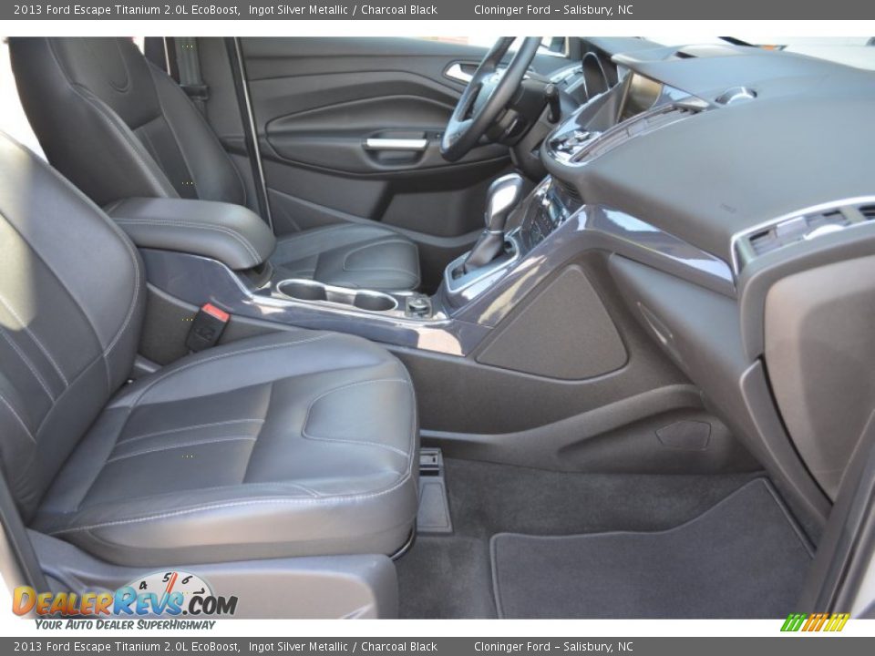 2013 Ford Escape Titanium 2.0L EcoBoost Ingot Silver Metallic / Charcoal Black Photo #18
