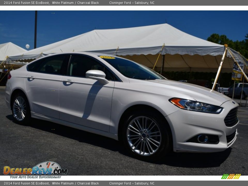 2014 Ford Fusion SE EcoBoost White Platinum / Charcoal Black Photo #1