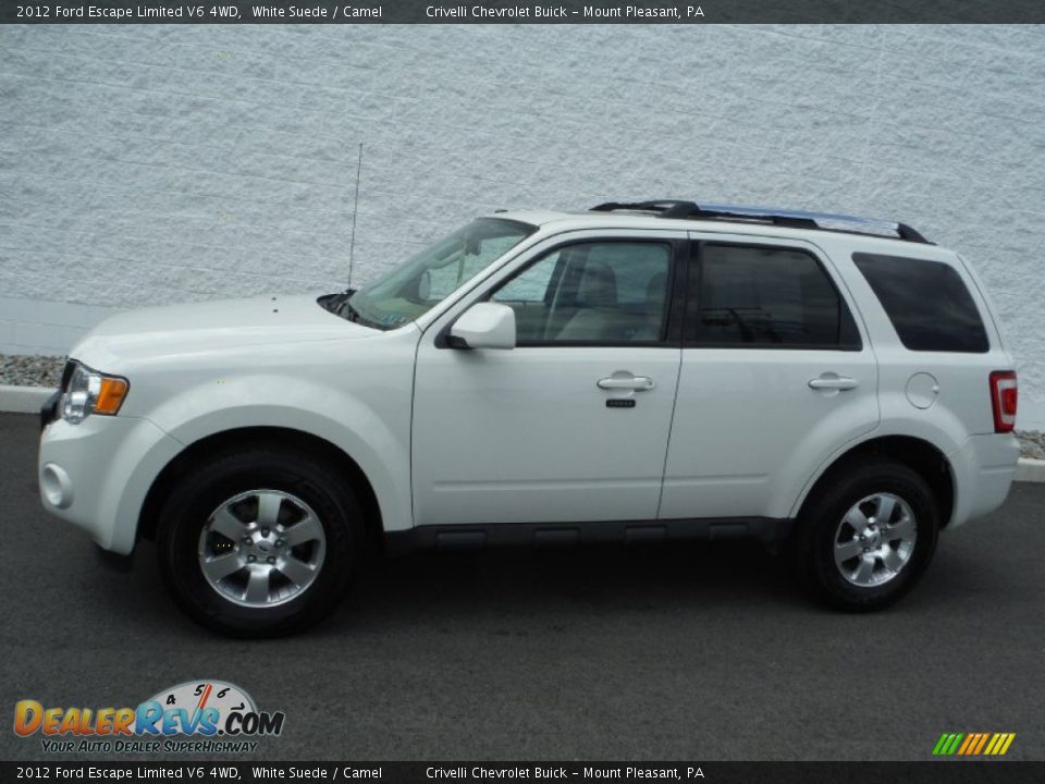 2012 Ford Escape Limited V6 4WD White Suede / Camel Photo #2
