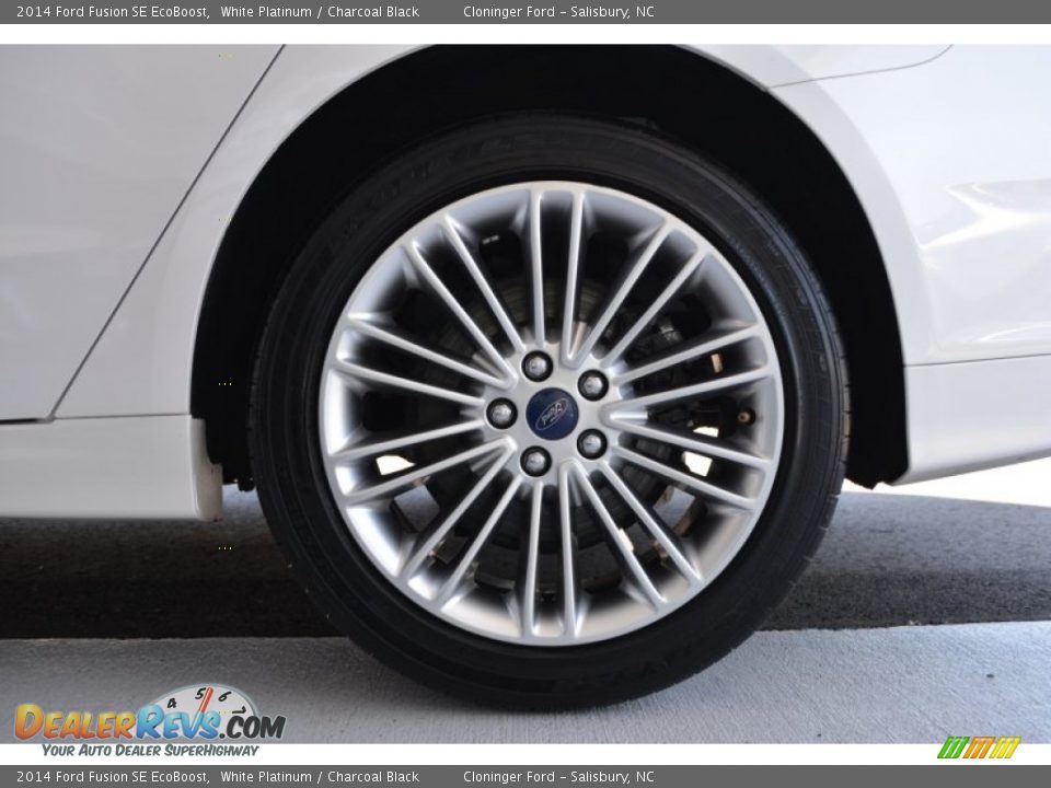 2014 Ford Fusion SE EcoBoost White Platinum / Charcoal Black Photo #8